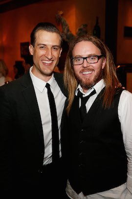 Bryce Ryness (Miss Trunchbull) and Tim Minchin during the opening night party. (Photo by Ryan Miller/Capture Imaging)