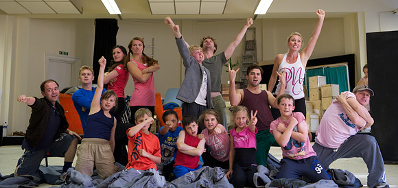 The company in rehearsals