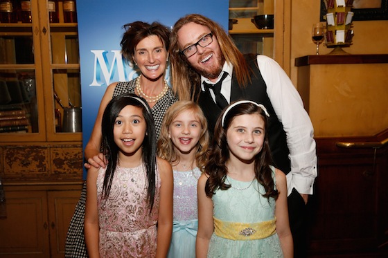 (L-R Front) The Matildas - Gabby Gutierrez, Mabel Tyler and Mia Sinclair Jenness with (L-R Back) Lucy Dahl and Tim during the opening night party. (Photo by Ryan Miller/Capture Imaging)